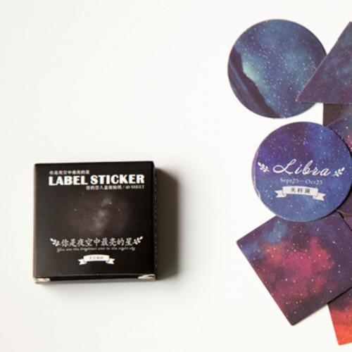 40pcs lot Dark sky blossom baking paper stickers DIY decoration scrapbooking label sealing sticker