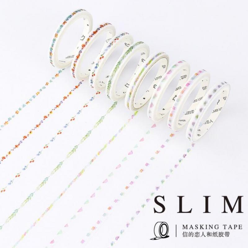7J301 7J322 0.5cm Wide Ultra Slim Cardlover Brand Washi Tape Adhesive Tape DIY Scrapbooking Sticker