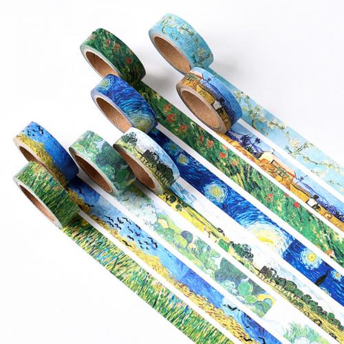Creative Van Gogh Oil Painting Japanese Masking Washi Tape Decorative Adhesive Tape Diy