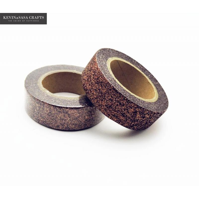 Brown Washi Tape Glitter Diy Stationery Decorative Scotch Tape Scrapbooking Photo Album School