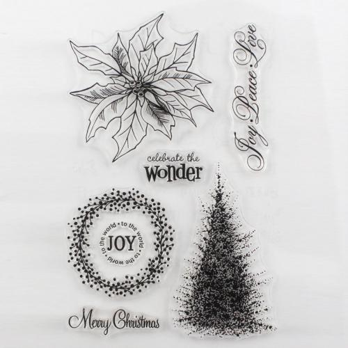 CCINEE Promotions One Sheet Transparent Stamp Christmas Design DIY Scrapbooking Card Making