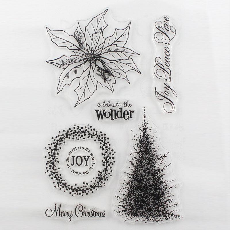 CCINEE Promotions One Sheet Transparent Stamp Christmas Design DIY Scrapbooking Card Making