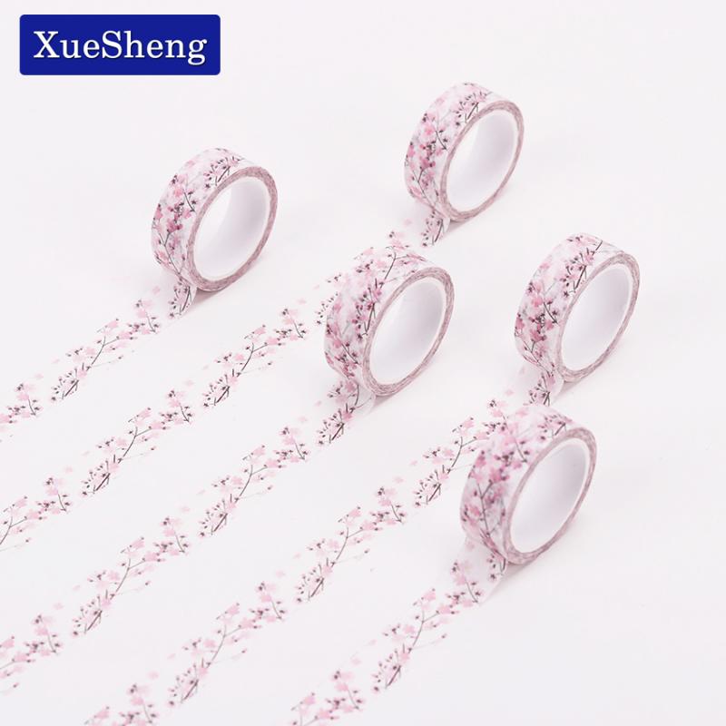 2PCS 15mm X 7m Cute Sakura Flower Decorative Washi Tape DIY Scrapbooking Masking Tapes School