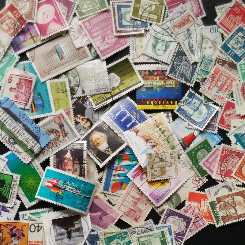 â‚¬130000 Geldwijzer 100 Pieces Lot Germany All Different Commen Postage Stamps Used Post Stamps