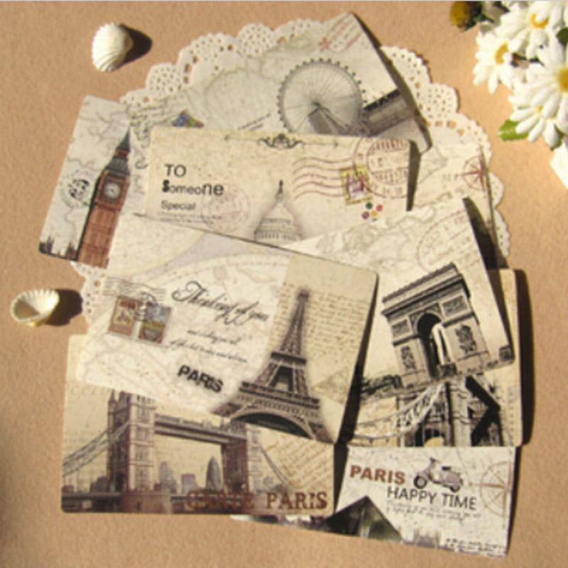 gereduceerde prijs 10% Korting 9 pcs lot Vintage Retro Europe Building Postcard Paris London Eiffl