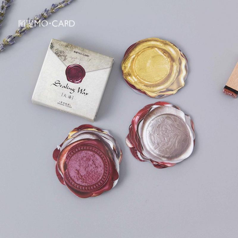 45pcs lot Creative Cute Wax Seal PVC Decoration Stickers Diy Diary Sticker Scrapbooking Stationery