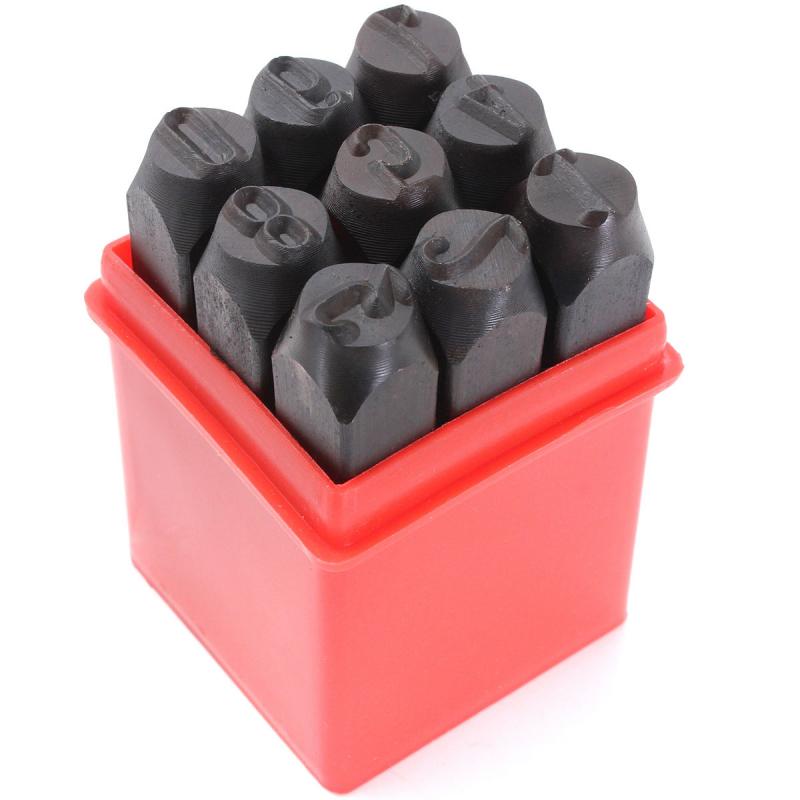 â‚¬190000 Korting MEOF 9PCS Stamps Number Set Punch Steel Metal Tool Case Craft Hot 2 2.5 3 4 5 6 8