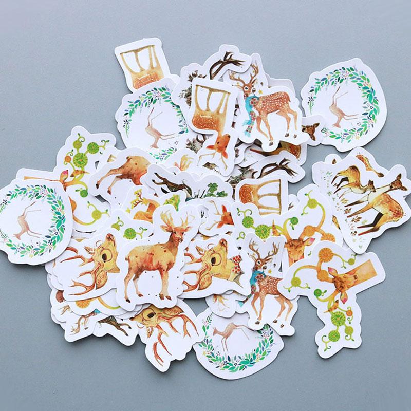 besparen 45% Korting 40 pcs bag Cute little deer paper sticker decoration diy scrapbooking Gift bag