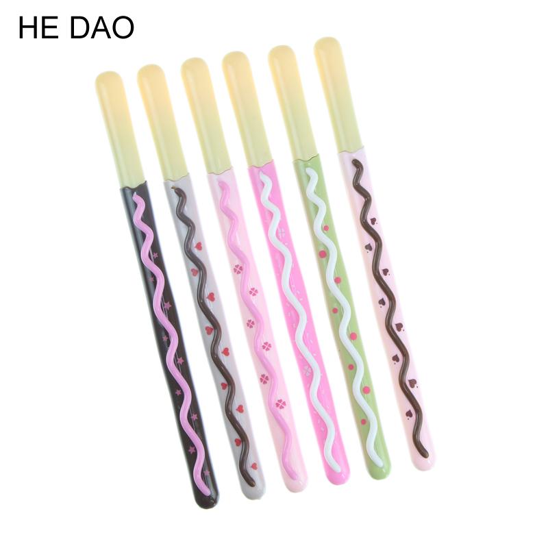 Promo 24% Korting 6 Pcs 0.5mm Korean Cute Kawaii Chocolate Cake Gel Pen Set For Writing Office