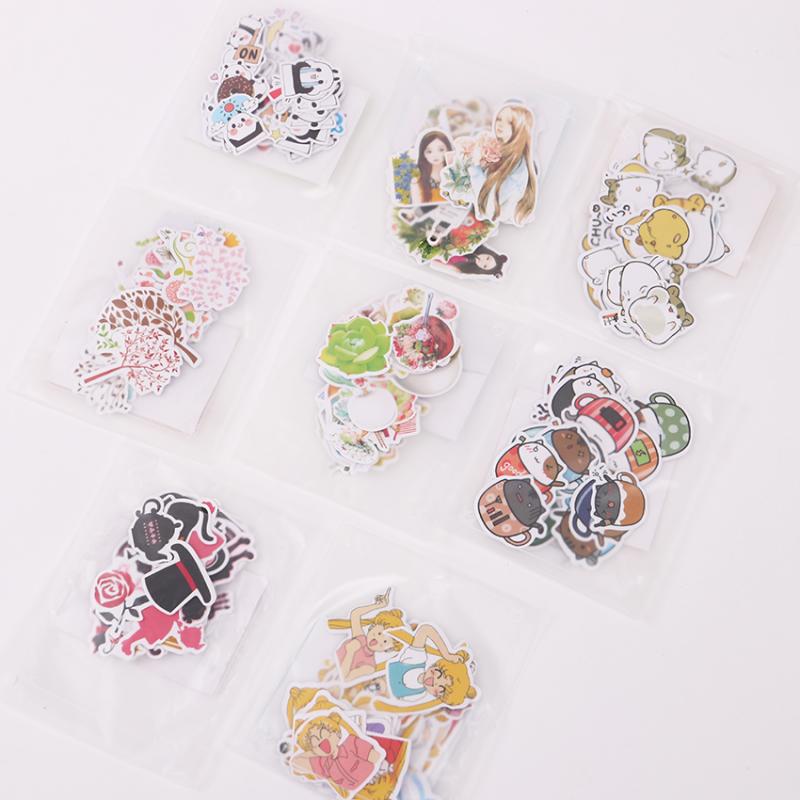 3 Sets DIY Cute Kawaii Cat Paper Sticker Panda Stickers for Stationery Sticker Decoration