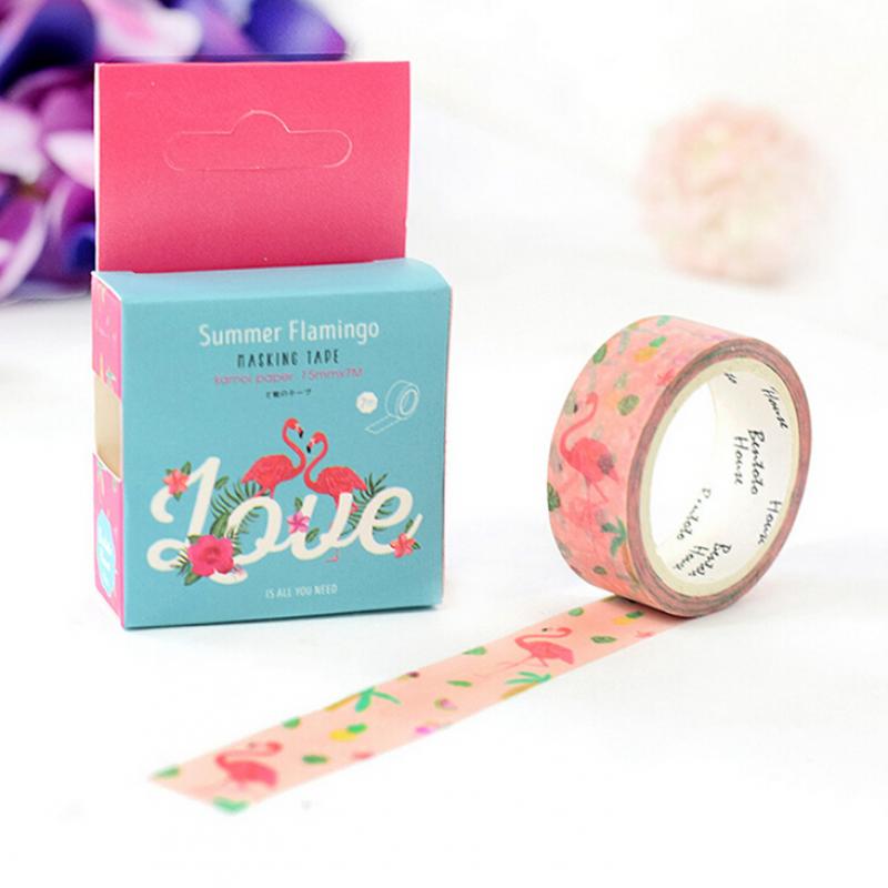 â‚¬310000 wijzer in geldzaken JA307 Summer Flamingos Decorative Washi Tape DIY Scrapbooking Masking