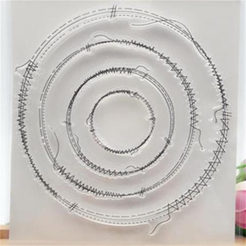 Sewing Thread Round Style Transparent Clear Stamp DIY Silicone Seals Scrapbooking Card Making Photo
