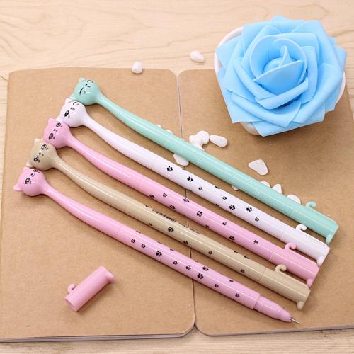 â‚¬450000 Sparen 4 Pcs Pack 0.5mm Cute Candy Color Bow Cat Gel Ink Pen Maker Pen School Office