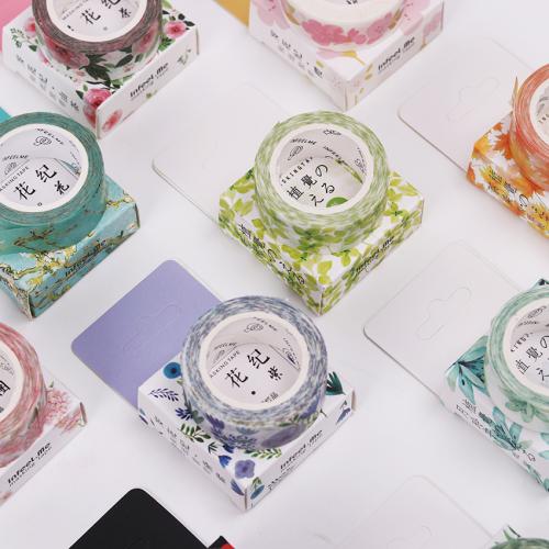 2 PCS 11 Styles Japanese Kawaii Washi Tape Seasons Flower Plants Garden DIY Adhesive Tape for