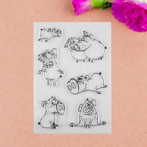 Geldwijzer 6% Korting Cartoon Pig Transparent Clear Stamp For DIY Scrapbooking Photo Album Paper