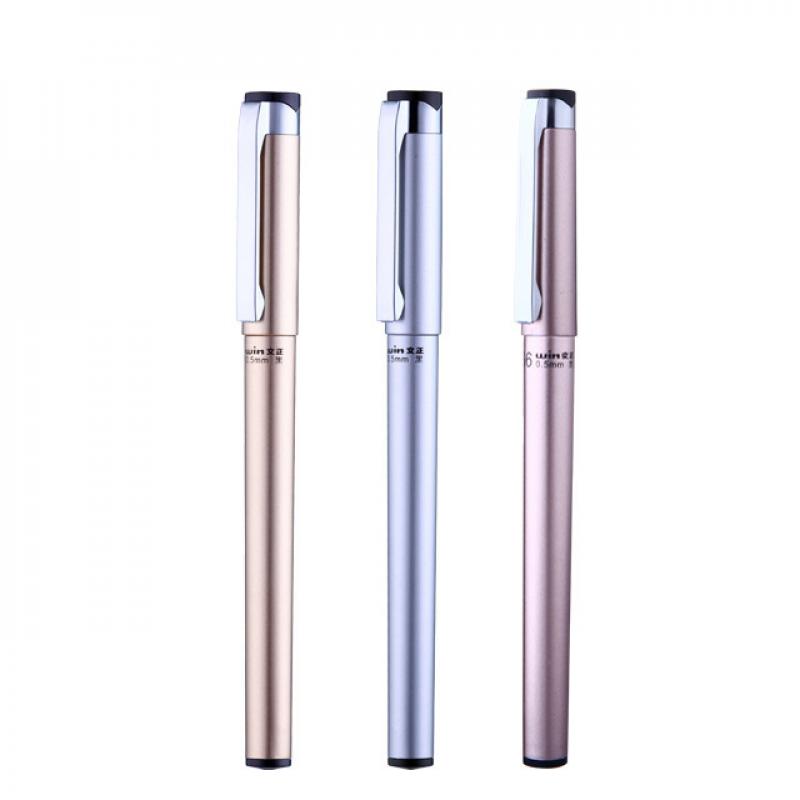1 PCS Advertising Metal Rollerball Gel Pens 0.5mm Black ink Gift Gel Pen Write Smoothly for
