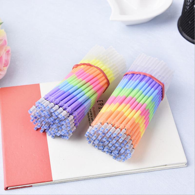 20Pcs Lot Multi color Rainbow Refill Highlighters Gel Pen ball point pen Students painting graffiti