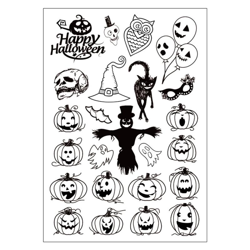 Halloween Subject Pumpkin Transparent Clear Silicone Stamp seal for DIY Scrapbooking photo Album