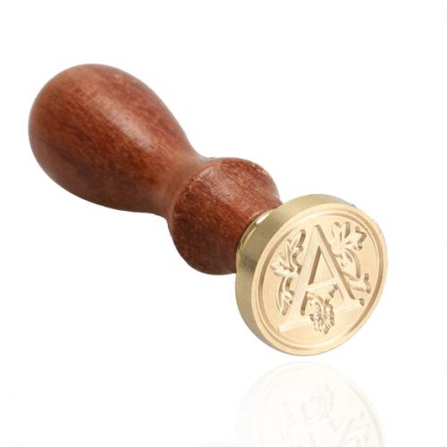 Retro Wood Classic 24 Letter Alphabet Initial Wax Seal Stamp Post Decorative Vintage DIY Handle