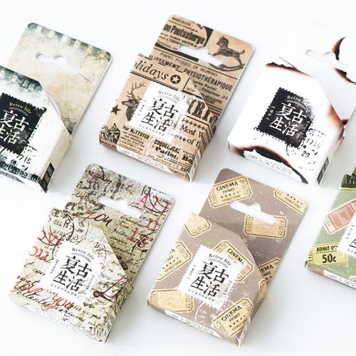 1 pcs DIY Japanese Paper Washi Tape Reto NewPapers Masking Tape Decorative Adhesive Tape Stickers