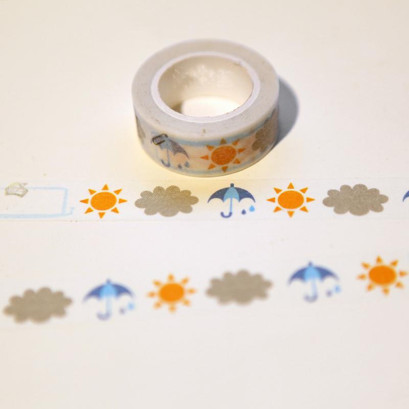 1.5*10m cute Weather Diary washi tape DIY decoration scrapbooking planner masking tape adhesive