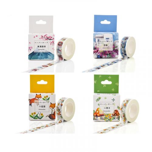 1 PCS Cartoon Little Fox Decorative Washi Tape Diy Scrapbooking Masking Tape School Office Supply