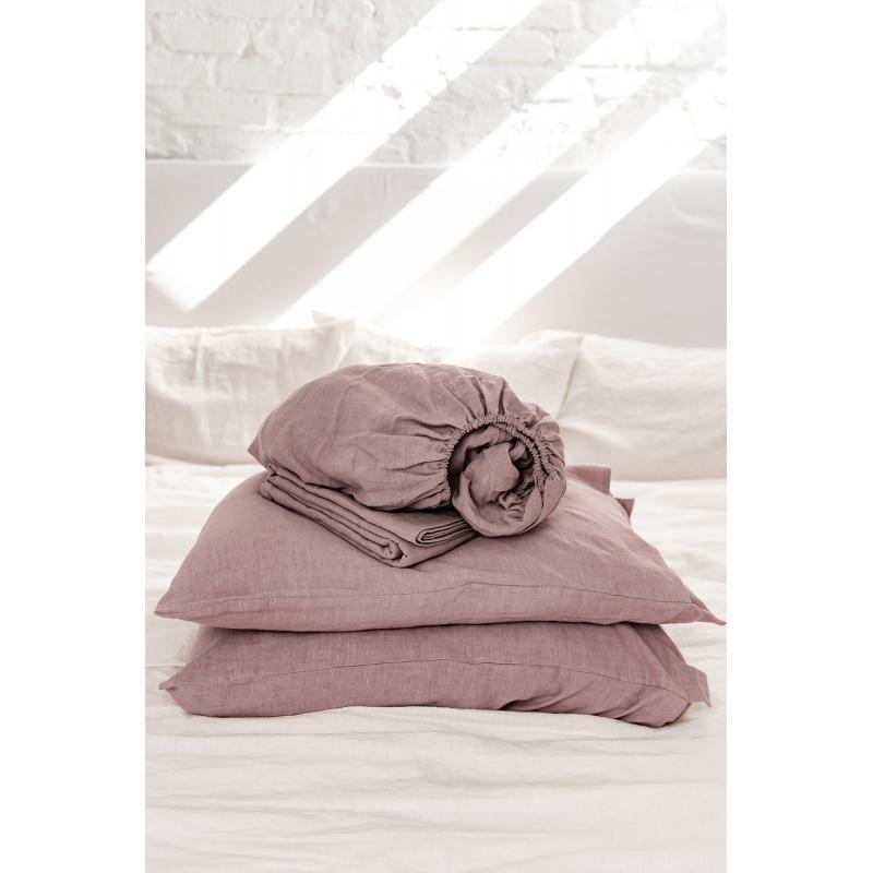 AmourLinen unisex vegan Linnen Lakens Set Rosy Brown