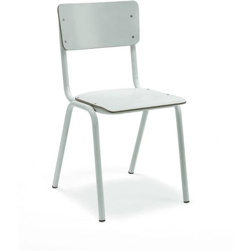 Workliving School Eetkamerstoel - Houten Design Wit
