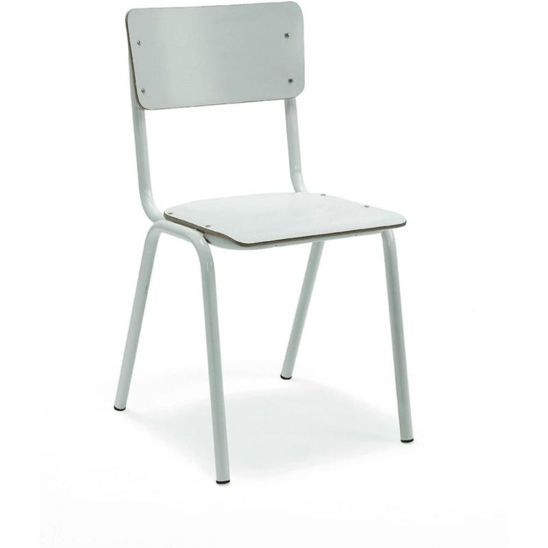 Workliving School Eetkamerstoel - Houten Design Wit