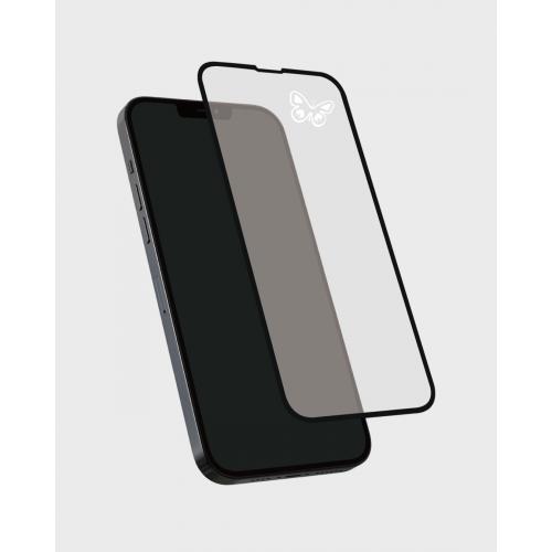 Tempered Glass Full Cover Black Frame Butterfly iPhone 14