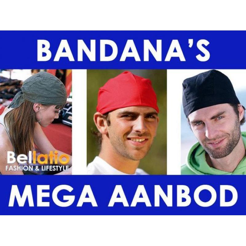 Bandana 's - alle kleuren bandanas, volwassenen en kinderen