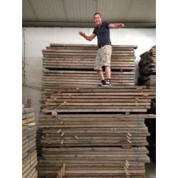 Steigerhout Gebruikt Nieuw Vintage Gebeitst Dikke planken