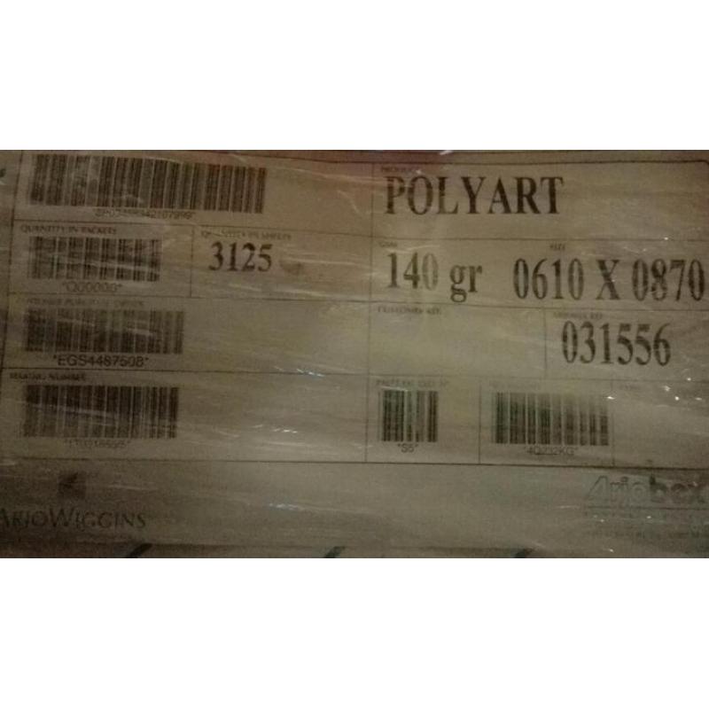 Tyvek "Polyart" blanco planovellen-140 gr.-formaat 61x86 cm