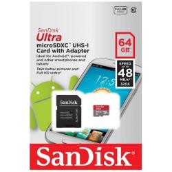 SanDisk Ultra Micro SD 64GB 48MB/s Class 10 Geheugenkaart