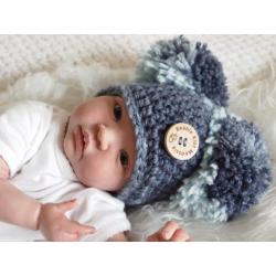 Supergaaf Moossie gehaakte baby beanieklotjes voor fotoshoot