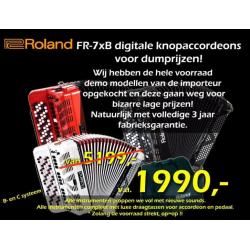Demo modellen Roland FR-7xB + 3 jaar garantie
