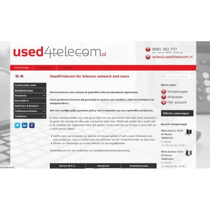 used4telecom voor nieuw en refurbished telecom