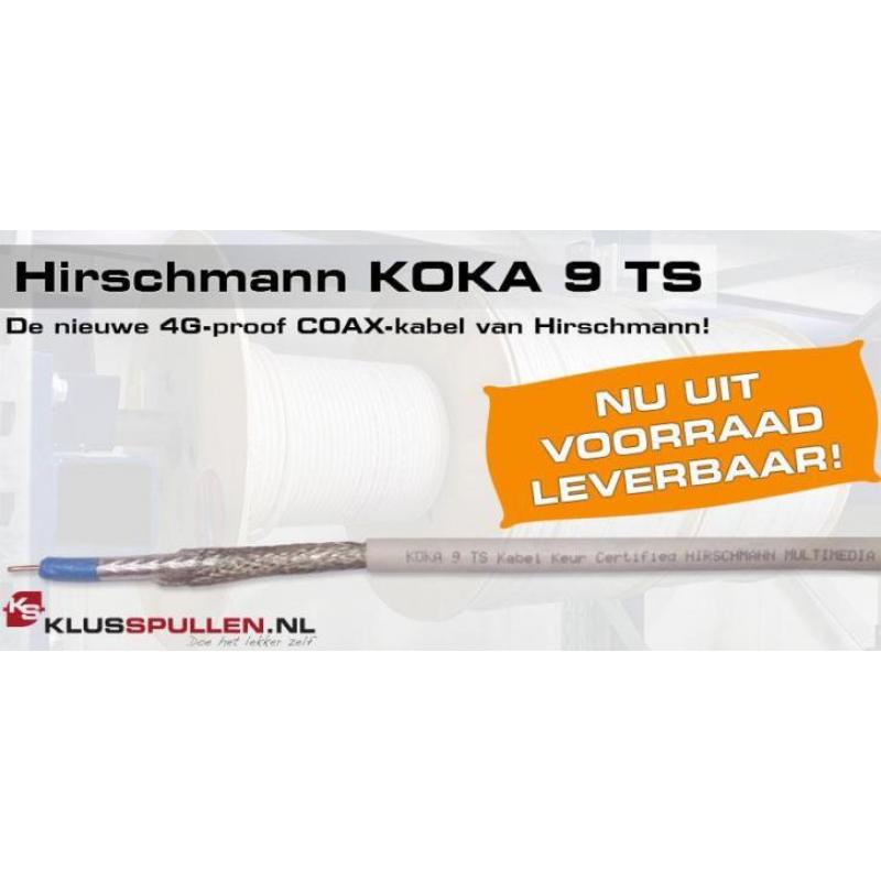 Hirschmann KOKA 9 TS 4G-PROOF COAX-kabel op elke lengte!