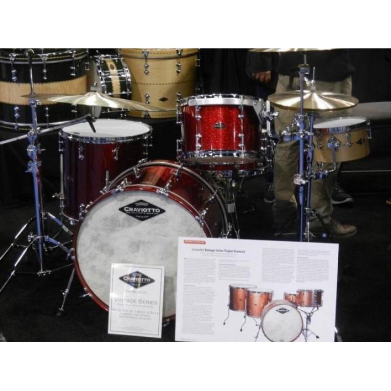 Craviotto Vintage Series Poplar Shell Pack - Red Sparkle