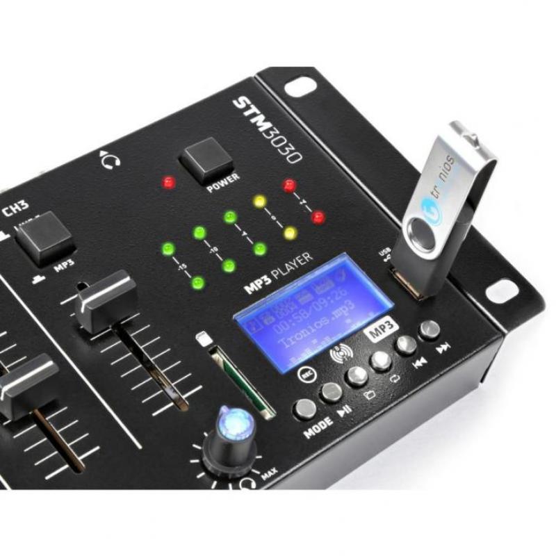 4 Kanaals Mixer met USB, MP3 en Bluetooth *Gratis in huis!*