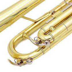 LADE Gold Trumpet Bb b Flat Brass Trumpet With Case & Acc...