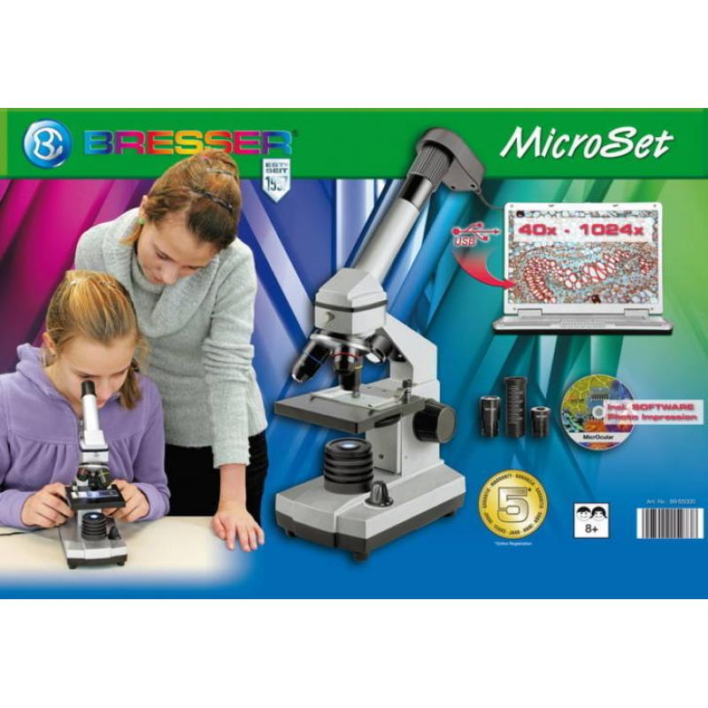 Bresser Junior Microscoop set 40x-1024x met PC-oculair