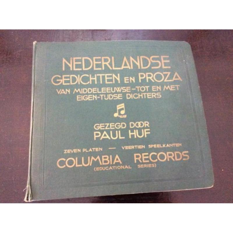 Paul Huf-Nederlandse gedichten en proza op 7 elpees 1936