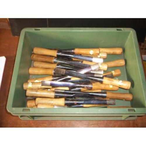 Houtbeitels 30 stuks incl. bak