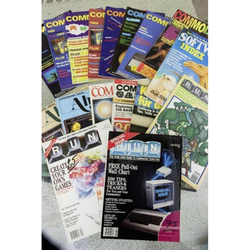 17 Commodore Magazines (16 Engels, 1 Duits)