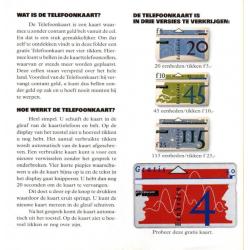 PTT telefoonkaart op folder ter introductie (kaart ongebruik