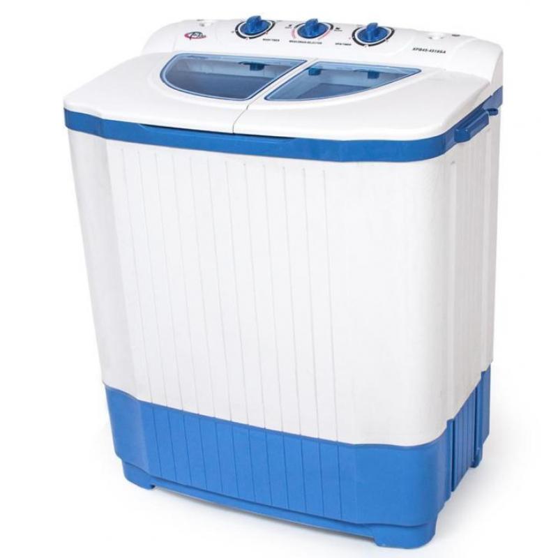 Mini wasmachine Wassen en centrifugeren camping 4,5kg 400777