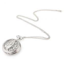 Casual Silver Color Hollow Chain Pendant Women Pocket Watch