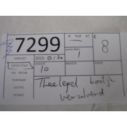 7299| theelepel bootje verzilverd €8