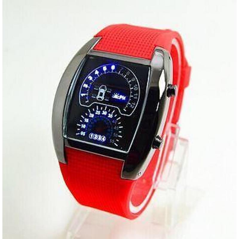Carwatch (rood) een horloge voor echte auto liefhebbers #48